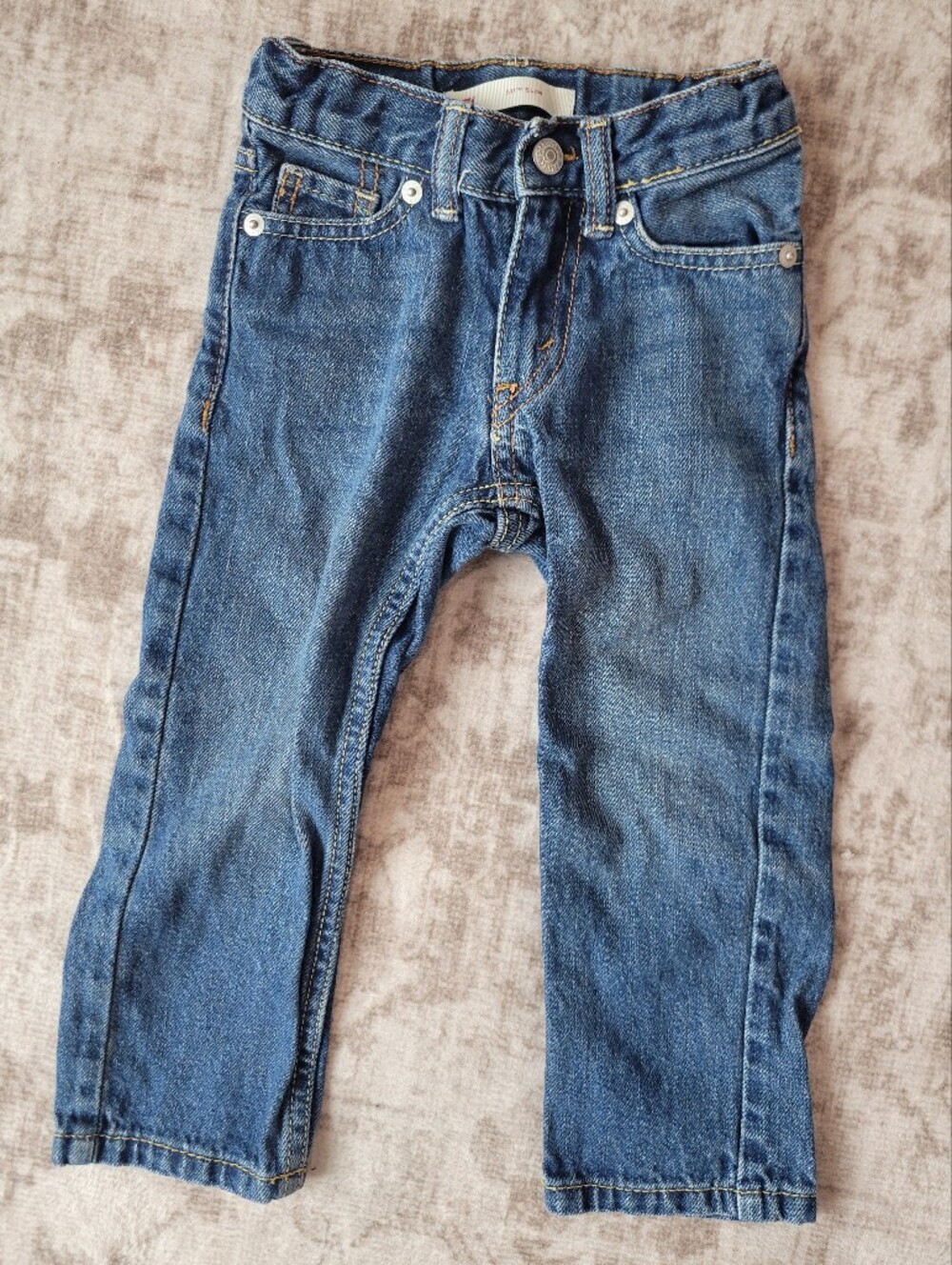 Levi’s Toddler Boys 2T Medium Wash Jeans Slim Fit Adjustable Waist